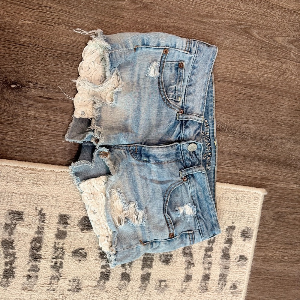 American Eagle Outfitters Light Blue Jean Shorts